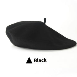 Women's Wool Beret Vintage British Knitted Painter Cap Warm Hat — Taille M
