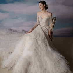 Women's Fashion Off-shoulder Bridal Pettiskirt